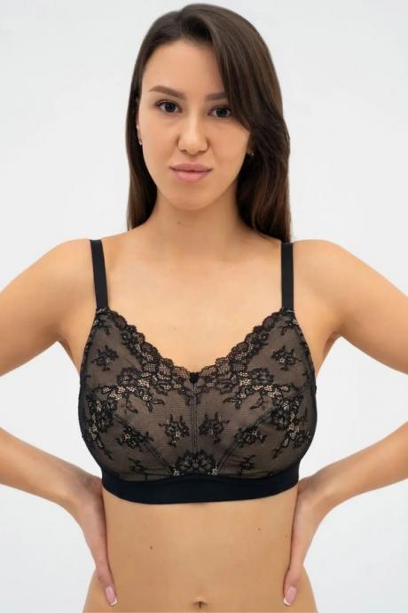 Effetto Lingerie 001 08 02 Бюстгальтер м'яка чашка без каркасів ELLEN чорний