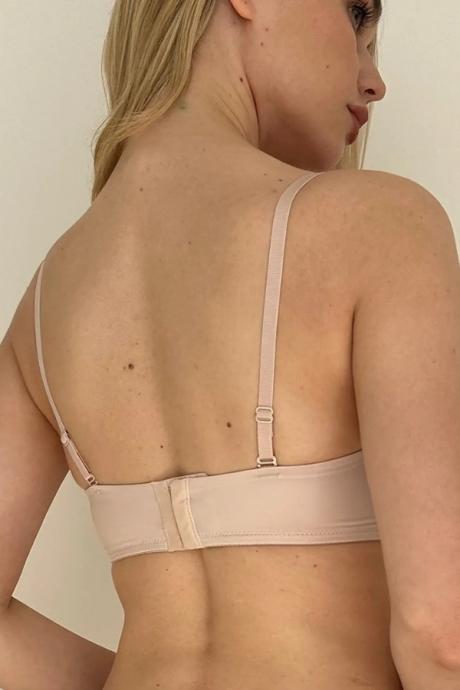 Effetto Lingerie 012 06 03 Бюстгальтер балконет пуш-ап DOLORES срібний півонія колір