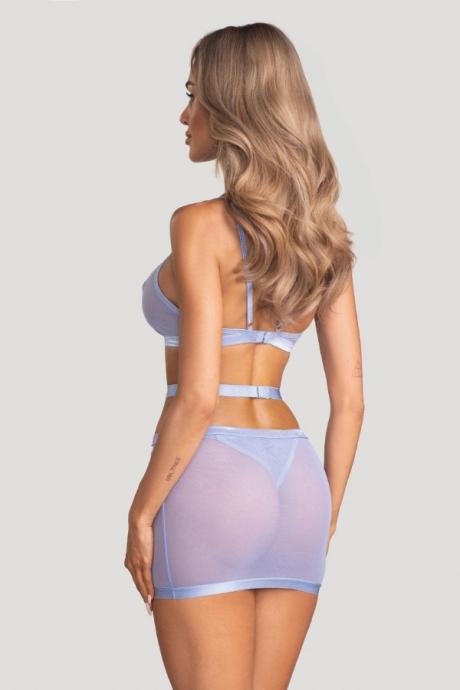 Жіноча білизна Комплект Obsessive SHADERI dress & thong Блакитний