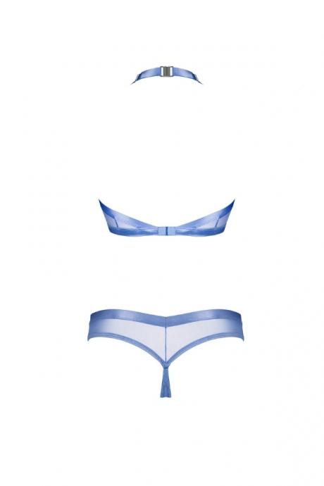 Жіноча білизна Комплект Obsessive SHADERI SET top & thong Блакитний