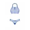 Жіноча білизна Комплект Obsessive SHADERI SET top & thong Блакитний