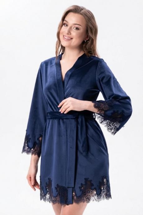 Shato Халат жін 1930 navy blue