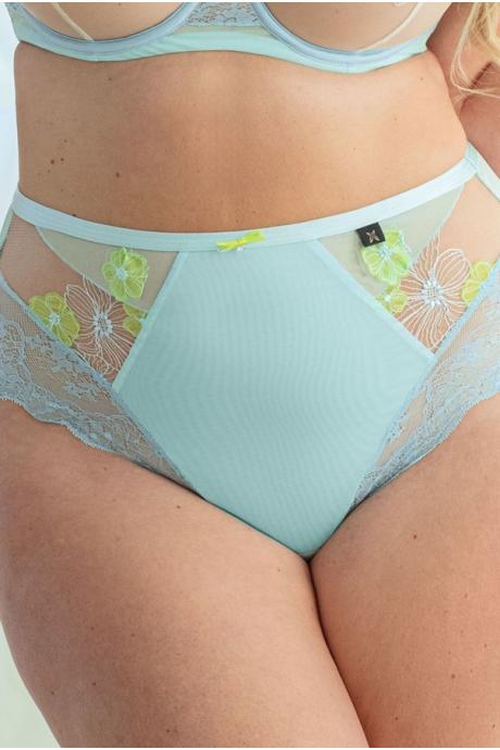 Kris Line Труси високі high waist жін G-Melody blue lime