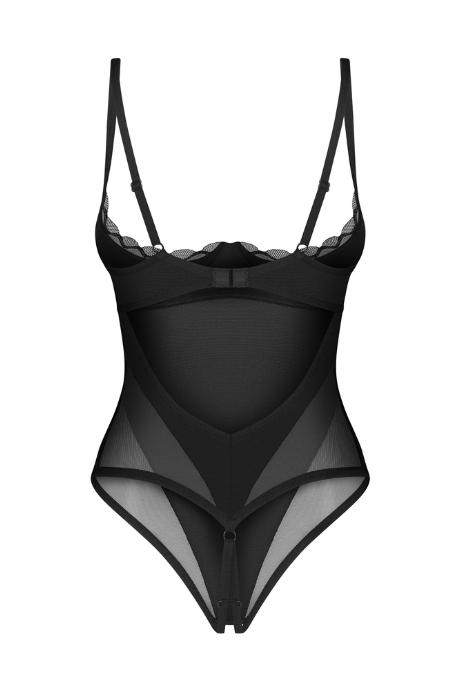 Жіноча білизна Боді Obsessive STELISA crotchless teddy Чорний