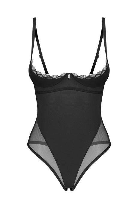 Жіноча білизна Боді Obsessive STELISA crotchless teddy Чорний