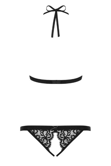 Жіноча білизна Боді Obsessive 831-TED-1 crotchless teddy Чорний