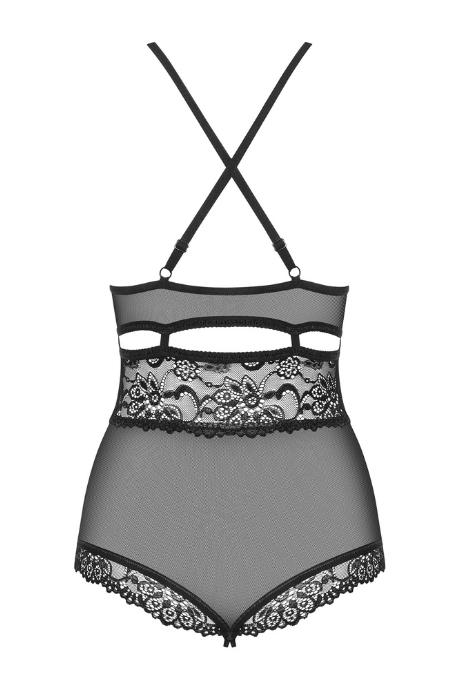Жіноча білизна Боді Obsessive 838-TED crotchless teddy Чорний
