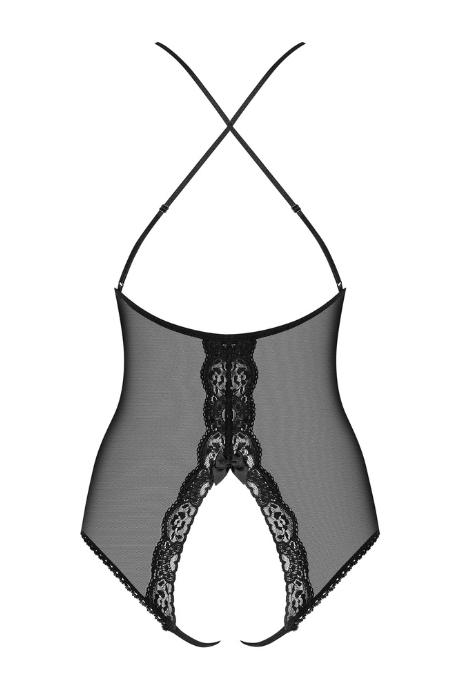 Жіноча білизна Боді Obsessive 841-TED-1 crotchless teddy Чорний