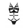 Жіноча білизна Боді Obsessive ARMARES crotchless teddy latex Чорний