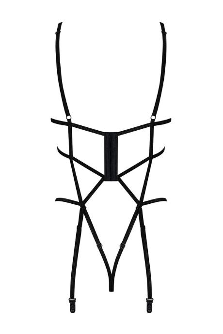 Жіноча білизна Боді Obsessive BADOSSA TEDDY cupless & crotchless Чорний