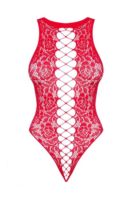 Жіноча білизна Боді Obsessive BODYSTOCKING B120 crotchless Червоний