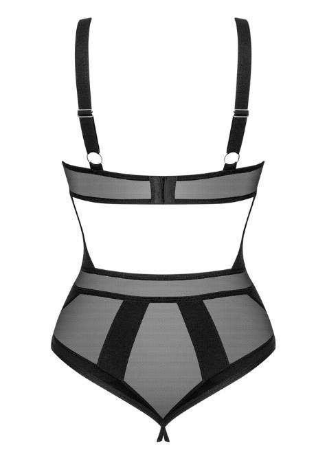 Жіноча білизна Боді Obsessive CHIC AMORIA crotchless teddy Чорний колір