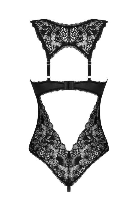 Жіноча білизна Боді Obsessive DONNA DREAM crotchless teddy Чорний колір