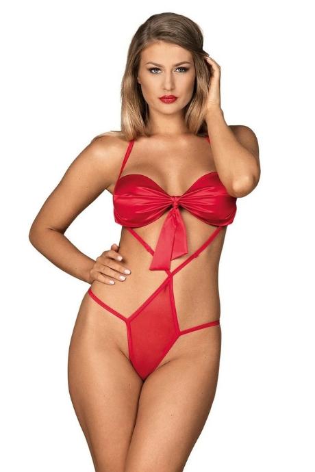 Жіноча білизна Боді Obsessive GIFTELLA TEDDY Червоний