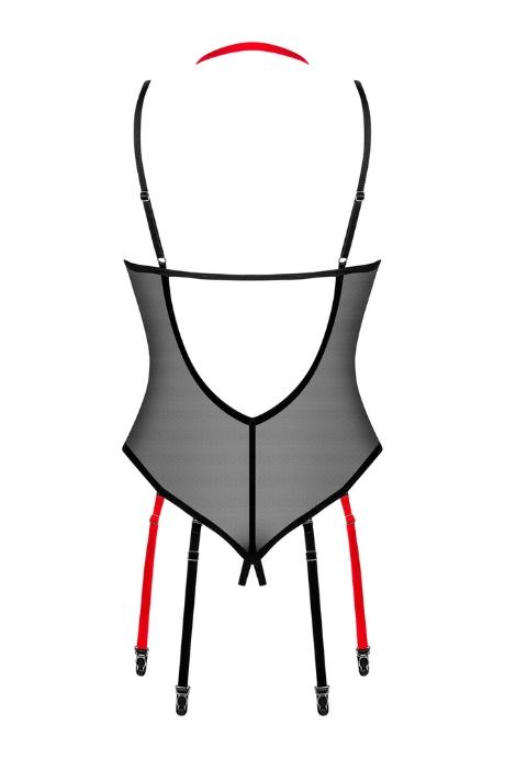 Жіноча білизна Боді Obsessive GLANDEZ crotchless teddy Чорний