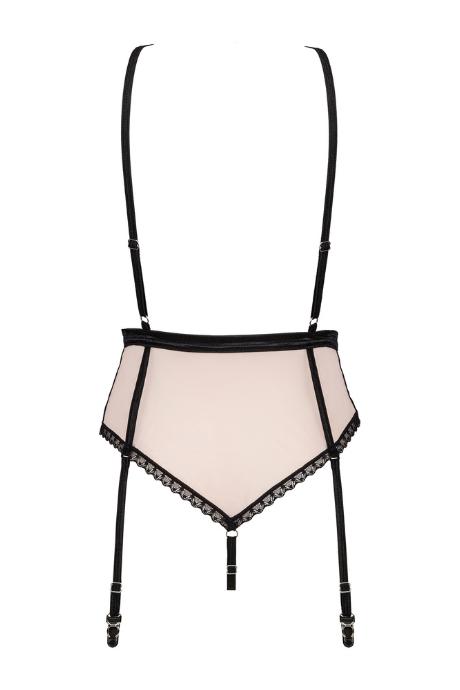 Жіноча білизна Боді Obsessive LILINES TEDDY & garter belt Рожевий