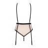 Жіноча білизна Боді Obsessive LILINES TEDDY & garter belt Рожевий