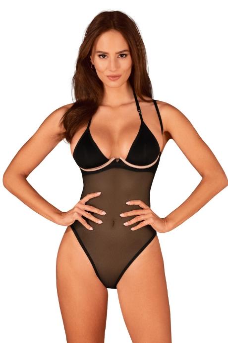 Жіноча білизна Боді Obsessive SELINNE TEDDY Чорний