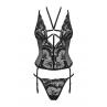Жіноча білизна Корсет Obsessive ALESSYA CORSET & thong Чорний