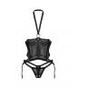 Жіноча білизна Корсет Obsessive ALLIANE CORSET cupless & thong Чорний колір