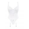 Жіноча білизна Корсет Obsessive AMOR BLANCO CORSET & thong Білий