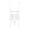Жіноча білизна Корсет Obsessive AMOR BLANCO CORSET & thong Білий