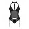 Жіноча білизна Корсет Obsessive BRASICA CORSET & panties Чорний колір