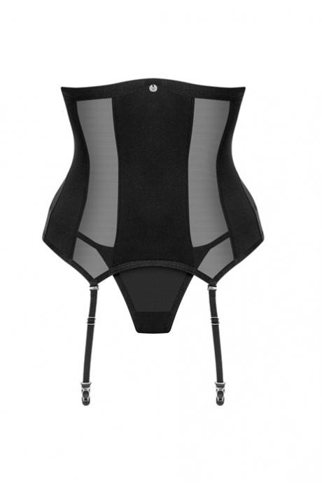 Жіноча білизна Корсет Obsessive CHIC AMORIA CORSET cup & thong Чорний