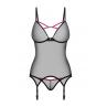 Жіноча білизна Корсет Obsessive NOVENES CORSET & thong Чорний