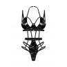 Жіноча білизна Боді Obsessive KEIRA LISE TEDDY wet look bodysuit Чорний