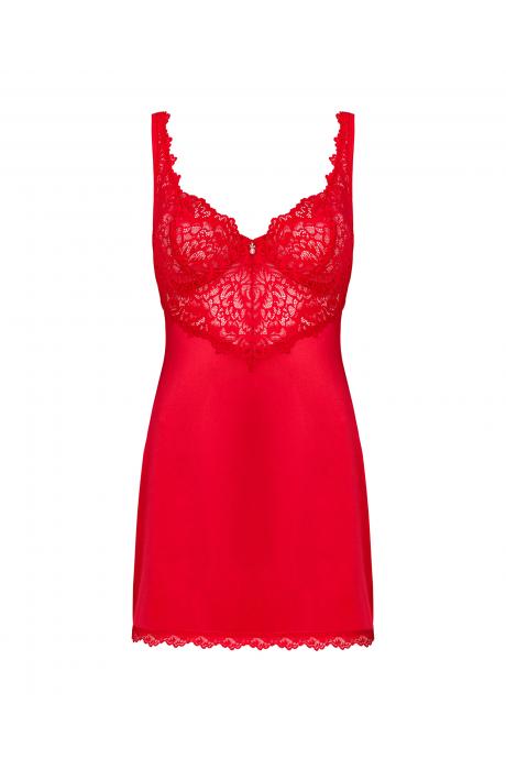 Жіноча білизна Комплект Obsessive AMOR CHERRIS CHEMISE & thong Червоний