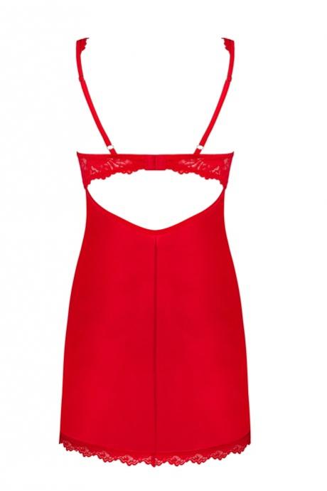 Жіноча білизна Комплект Obsessive AMOR CHERRIS CHEMISE & thong Червоний