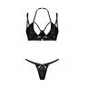 Жіноча білизна Комплект Obsessive KEIRA LISE SET bra & thong Чорний