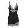 Жіноча білизна Комплект Obsessive LOBELLIS CHEMISE & thong Чорний