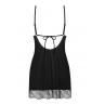 Жіноча білизна Комплект Obsessive LOBELLIS CHEMISE & thong Чорний
