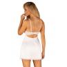 Жіноча білизна Комплект Obsessive AMOR BLANCO CHEMISE & thong Білий колір