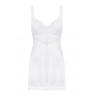 Жіноча білизна Комплект Obsessive AMOR BLANCO CHEMISE & thong Білий колір