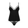 Жіноча білизна Комплект Obsessive BELLA ROU top & panties Чорний