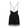 Жіноча білизна Комплект Obsessive BELLA ROU CHEMISE & thong Чорний колір