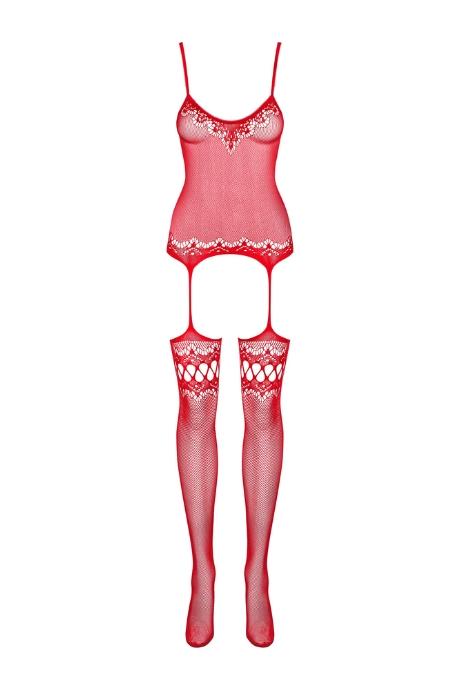 Жіноча білизна Боді Obsessive BODYSTOCKING F214 Червоний