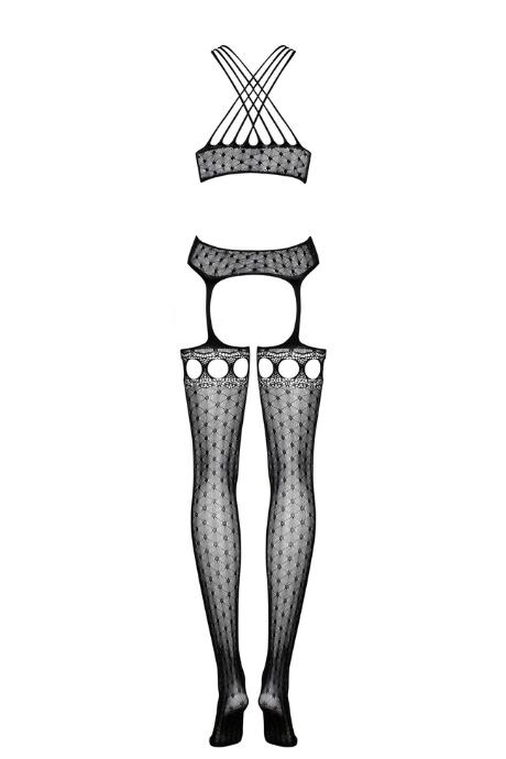 Жіноча білизна Боді Obsessive BODYSTOCKING G313 Чорний