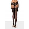 Жіноча білизна Панчохи Obsessive LETICA stockings Чорний колір
