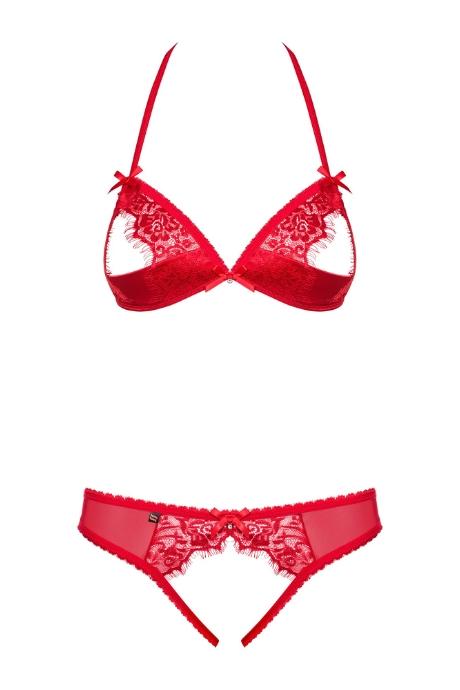 Жіноча білизна Комплект Obsessive 870-SEC-3 Червоний колір