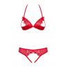 Жіноча білизна Комплект Obsessive 870-SEC-3 Червоний колір