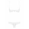 Жіноча білизна Комплект Obsessive ALABASTRA CUPLESS SET Білий колір