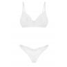 Жіноча білизна Комплект Obsessive ALISSIUM SET bra & tong Білий