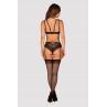 Жіноча білизна Комплект Obsessive ALLASTIA SET bra & panties with garters Чорний