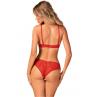 Жіноча білизна Комплект Obsessive ATENICA SET bra & panties Червоний