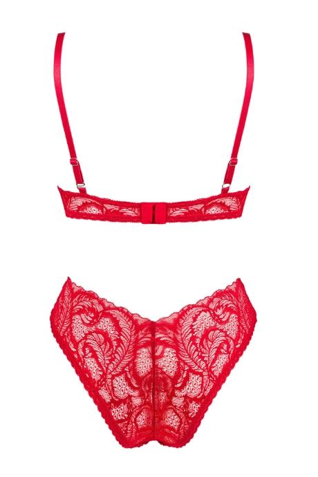Жіноча білизна Комплект Obsessive ATENICA SET bra & panties Червоний