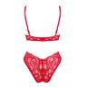 Жіноча білизна Комплект Obsessive ATENICA SET bra & panties Червоний